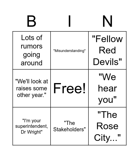 Dr Wright Bingo Card Bingo Card