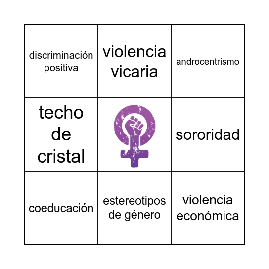 BINGO FEMINISTA Bingo Card