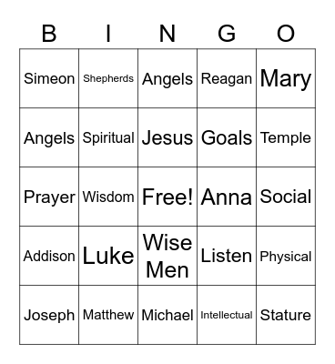 Seminary Friday Bingo! Bingo Card