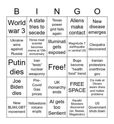 2023 Bingo Card