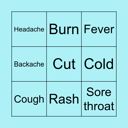 What's the matter? Bingo Card