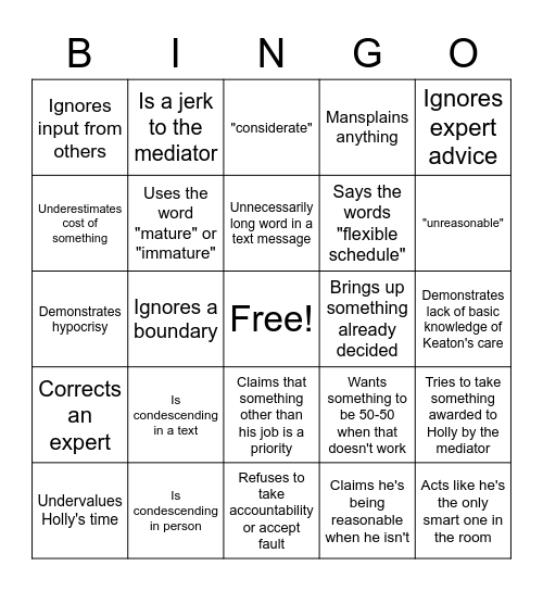 BINGO Card