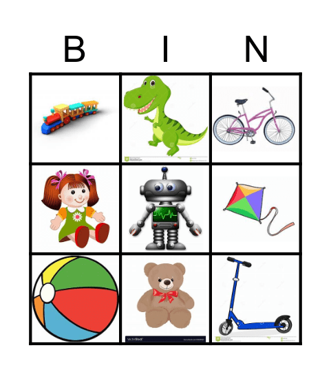 toys Bingo Card