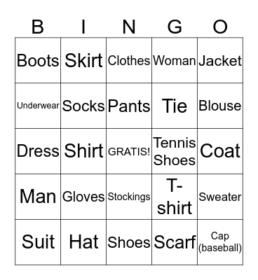 7 Bingo Card