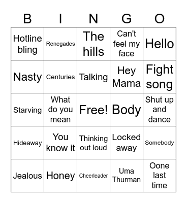 B36 Bingo Card