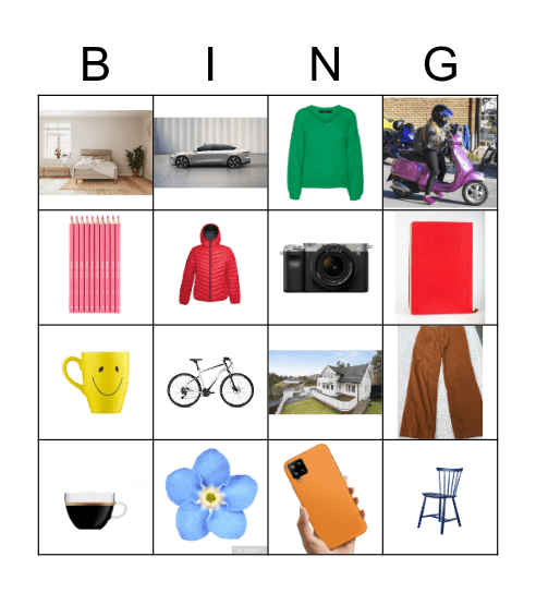 Color Bingo Card