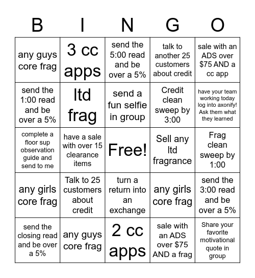 Are you treating the customer like a GIFT? Bingo Card