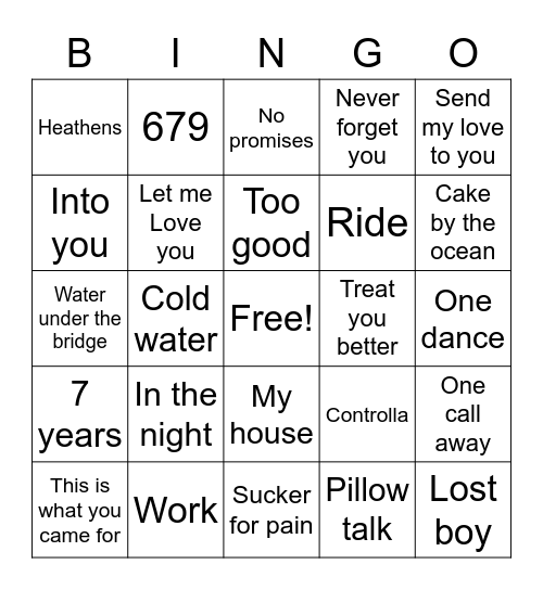 B37 Bingo Card