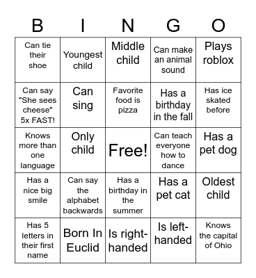 BINGO Card