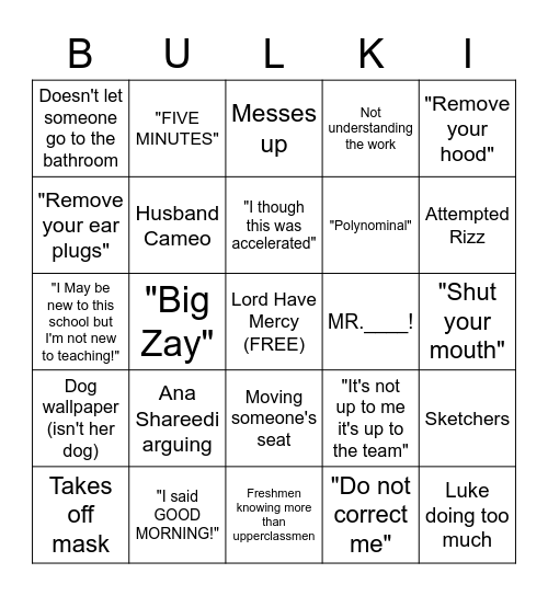 Big Bulki Bingo Card