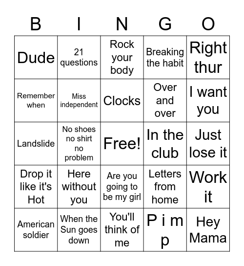 B42 Bingo Card