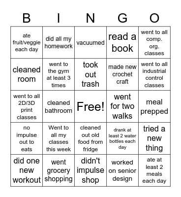 Good Boi Bingo Card