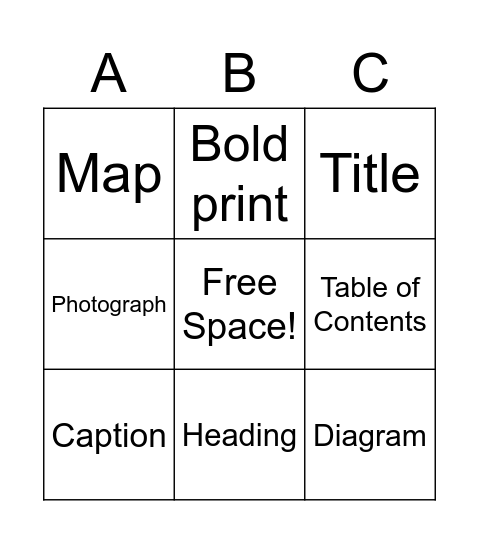 Non-Fiction Bingo Card