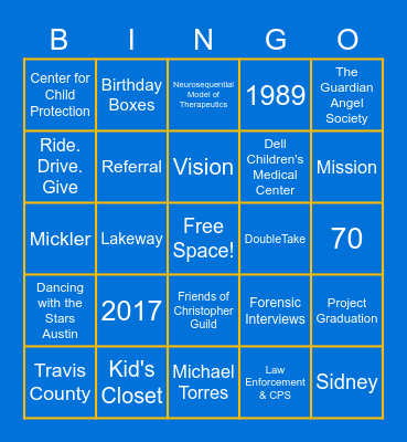 Board Retreat Bingo Card