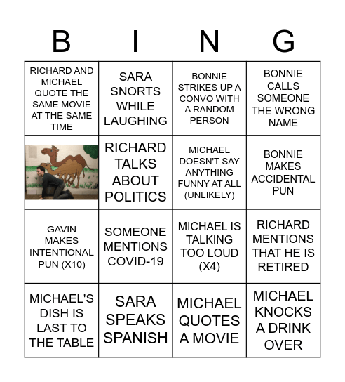 MIKEY Bingo Card