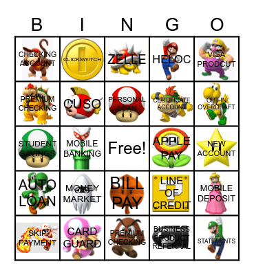 MARIO KART Bingo Card