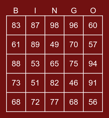 Heart of Midlothian Bingo Card