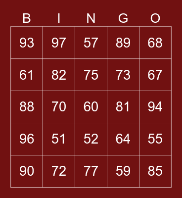 Heart of Midlothian Bingo Card