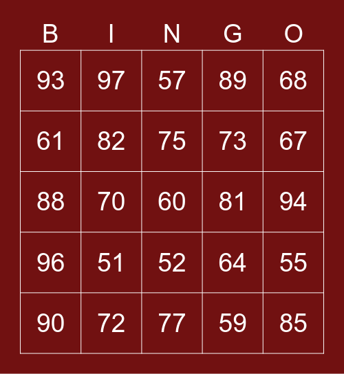 Heart of Midlothian Bingo Card