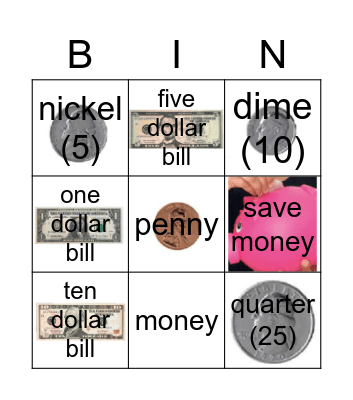 GR1 Money Bingo Card