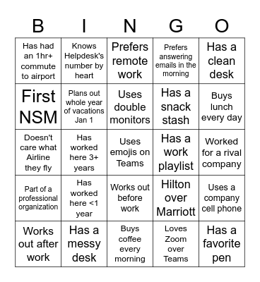 Medline Bingo Card