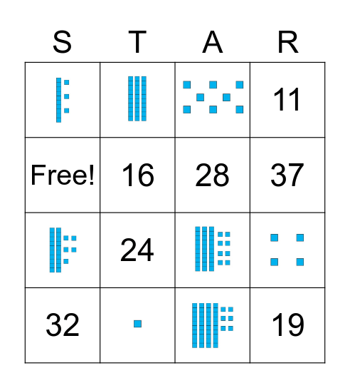 Place Value Bingo Card