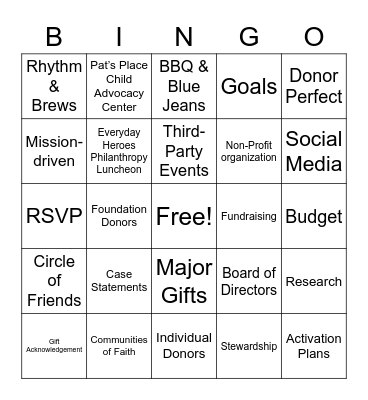 All Things Development! Bingo Card