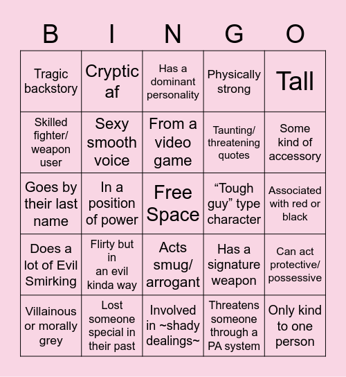 Is This A Kali F/O? Bingo Card