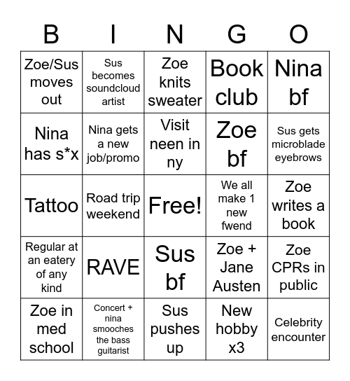 2023 Bingo Card