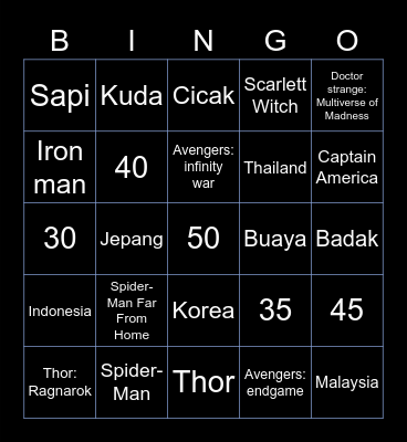 Hyunjare Bingo Card