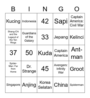 Punya Chika‼️ Bingo Card