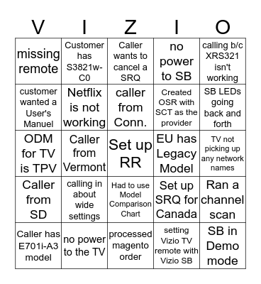 Bingo Card