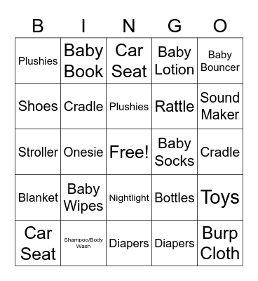 The Baby is Coming! Bingo Card