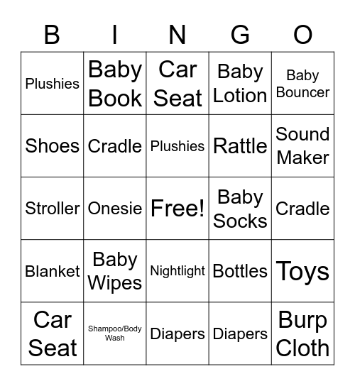 The Baby is Coming! Bingo Card