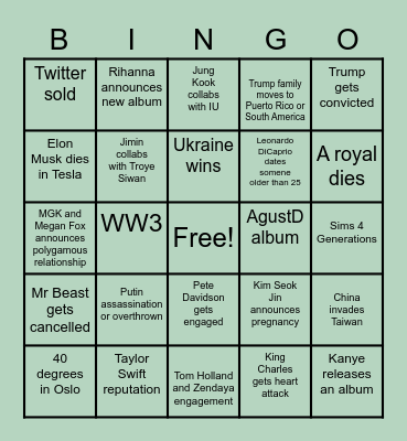 2023 BINGO Card