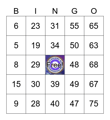 Number Bingo 1-75 Bingo Card