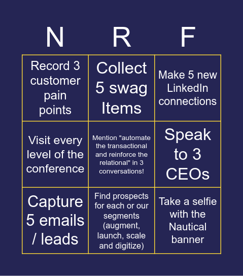 NRF 2023 BINGO Card