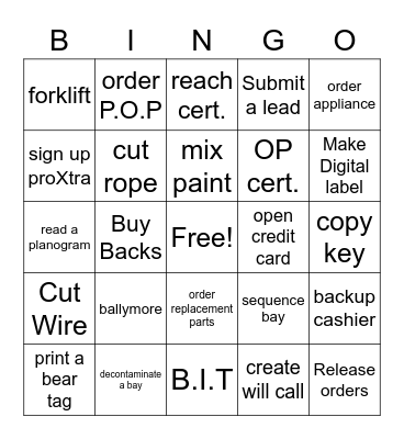 Store/MET VOA BINGO Card