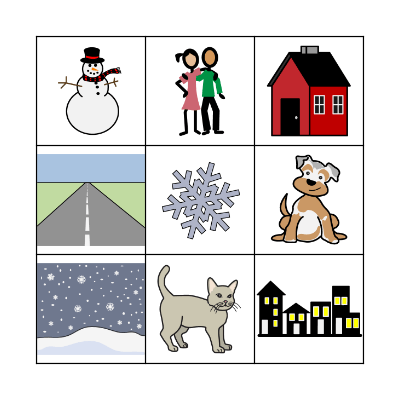 I Love Snow! Bingo Card