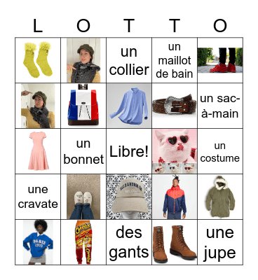 La boutique: On fait du shopping! Bingo Card