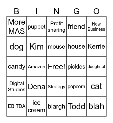 test bingo Card