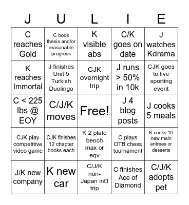 2023 BINGO Card