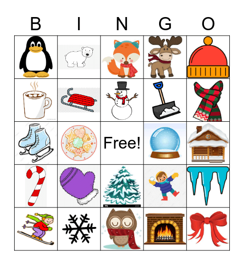 Winter Bingo Card