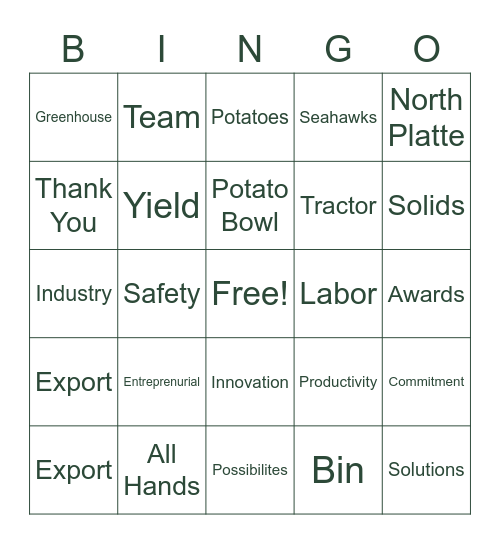 CSS Farms Bingo Card