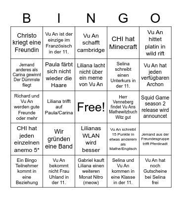 Bingo 2023 Bingo Card