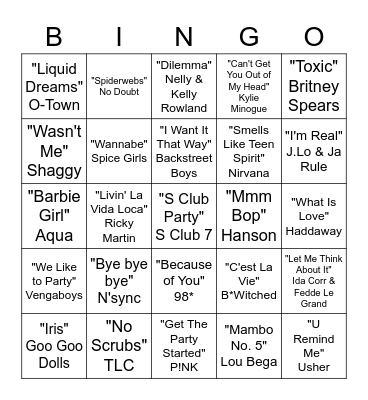 90s BINGO Card