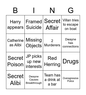 Saint Marie Bingo Card