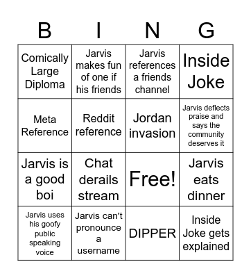 Jar Jar Bing(o) Bingo Card