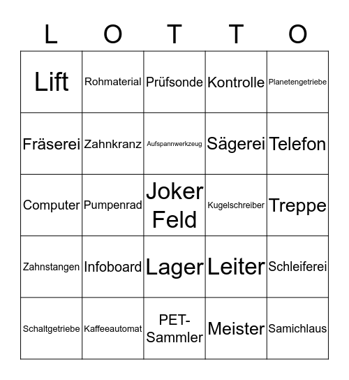 HUMBEL WEIHNACHTS LOTTO Bingo Card
