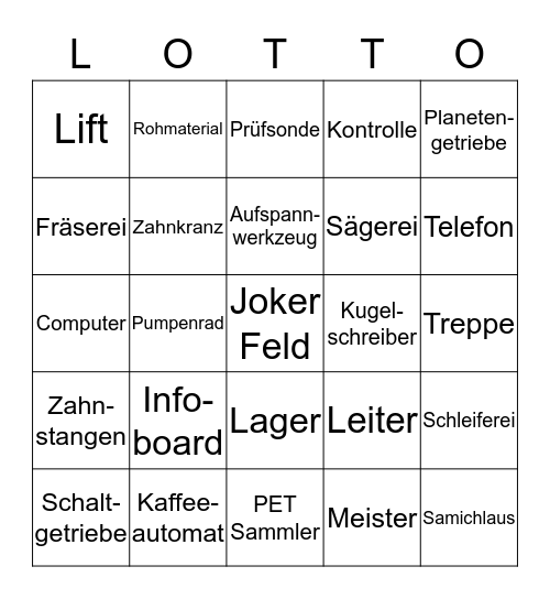 HUMBEL WEIHNACHTS LOTTO Bingo Card